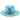 Ice Blue Fedora with Gold Chain Embellishment